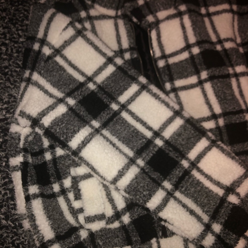 Fleece puffer jacket